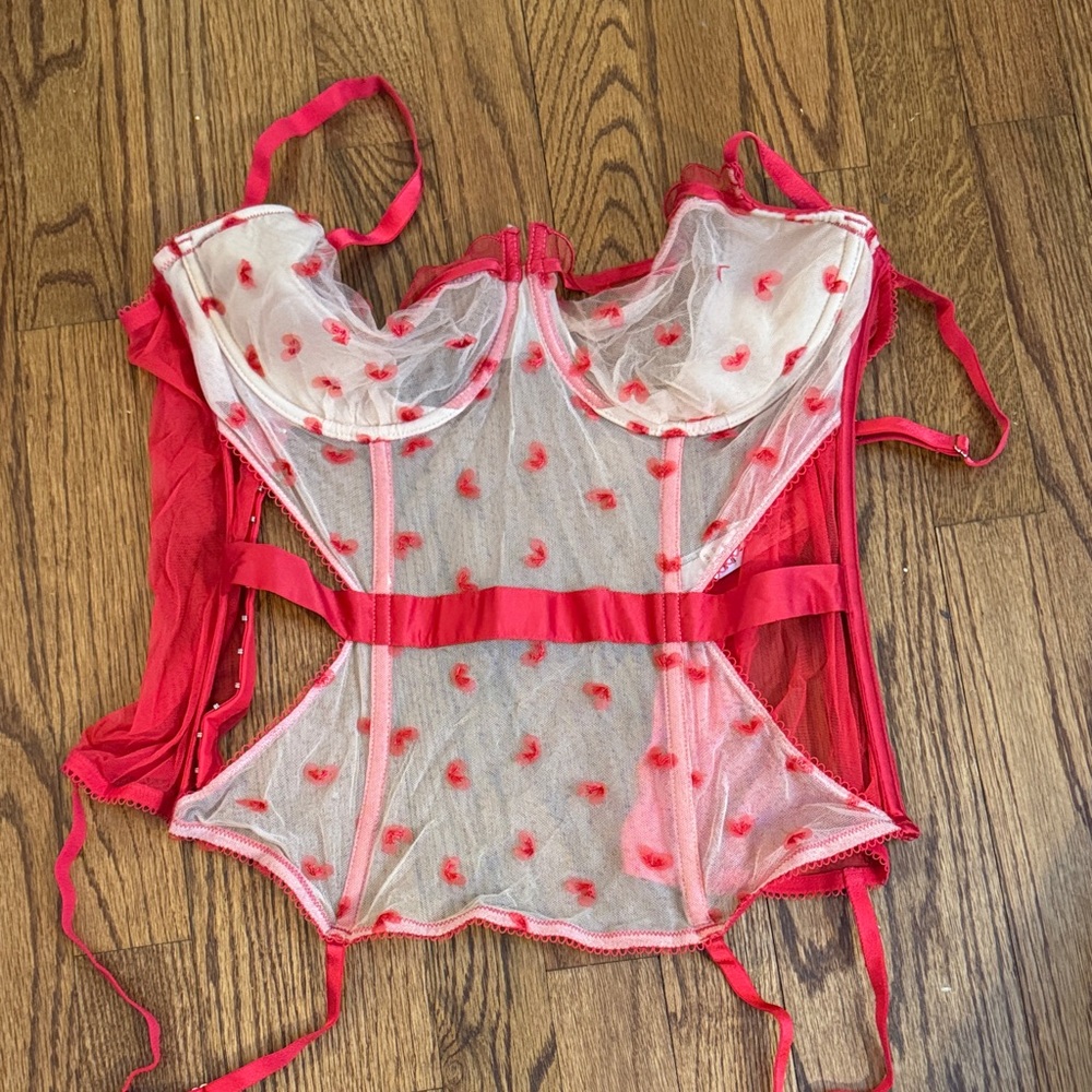 Victoria's Secret Red Sheer Corset